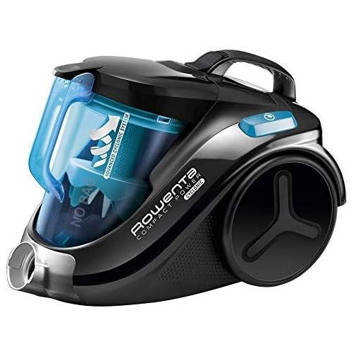  Rowenta RO3731EA Compact Power Cyclonic, beutelloser Bodenstaubsauger (Maximale Leistung: 750 Watt, Staubbehaltervolumen: 1,5 Liter) schwarz/blau