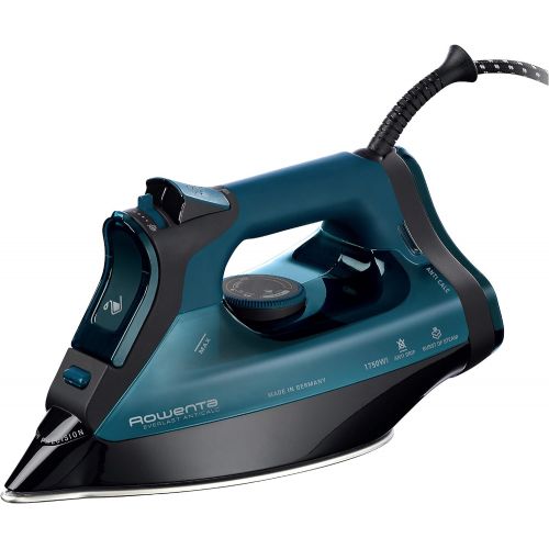  Rowenta Everlast 1750-Watt Stainless Steel Soleplate with Auto-Off, 400-Hole Anti-Calc Steam Iron, Blue