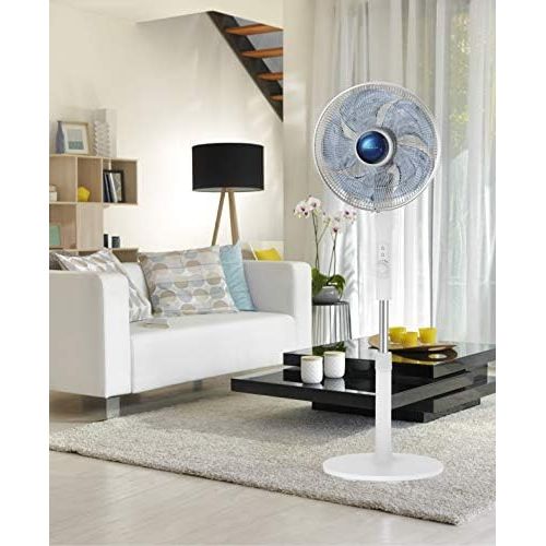  [아마존베스트]Rowenta Turbo Silence Extreme+ VU5770F0 Powerful Silent Electronic Fan with Remote Control, 5 Speeds, Automatic Oscillation, Adjustable Height