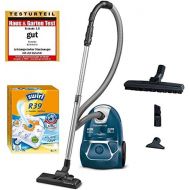 [아마존베스트]Rowenta RO3950 Vacuum Cleaner with Bag 750 W = 2000 W Extremely Quiet, Hygiene Filter, with Parquet Nozzle, Blue, blue