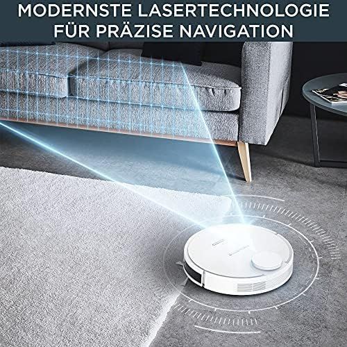  [아마존베스트]Rowenta RR7987 Explorer Series 95 Total Care Robot Vacuum Cleaner | 4-in-1 Suction Power | Allergy Kit | Animal Care | Fully Networked | 4 Power Levels | White