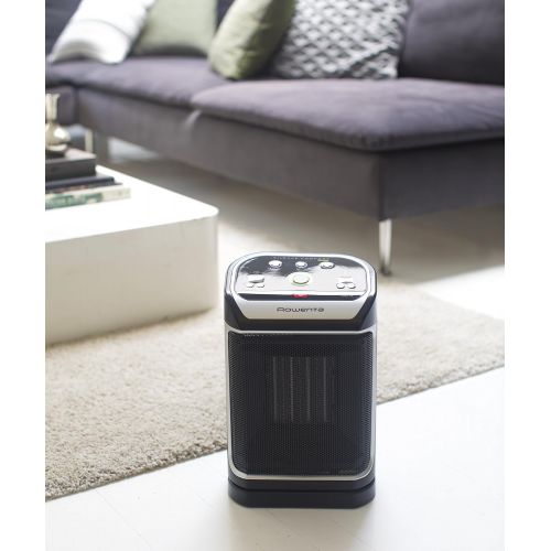  Rowenta SO9276 Silent Comfort Electronic Ceramic Heater with Eco-Mode, 215-Square Ft, Black