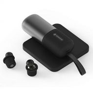 Rowkin Ascent Charge+ True Wireless Earbuds Headphones: 50+ Hours Bluetooth 5 Smallest Earphones & Qi Charging Case. Deep Bass Sound Headset, Mic & Noise Reduction for Android Sams