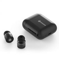 Rowkin Micro Touch Control True Wireless Earbuds Headphones: 15+ Hours Bluetooth 5 Smallest Mini Earphones & Charging Case. Deep Bass Sound Headset, Mic & Noise Reduction for Andro