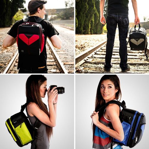  Roxie Multi Function DSLR Camera Backpack Bag for Camera, Lenses, Laptop Tablet and Photography Accessories Canon Nikon Sony Pentax Panasonic and More