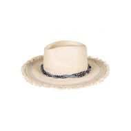 Roxy Beach Wearing Straw Fedora Hat