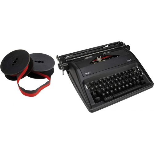  [아마존베스트]Royal Epoch Manual Typewriter with Spanish Keyboard and Black/Red Nylon Typewriter Ribbon Bundle