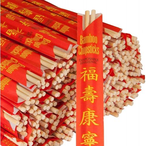  [아마존베스트]Royal Palillos UV Treated 120 Sets Premium Disposable Bamboo Chopsticks Sleeved and Separated