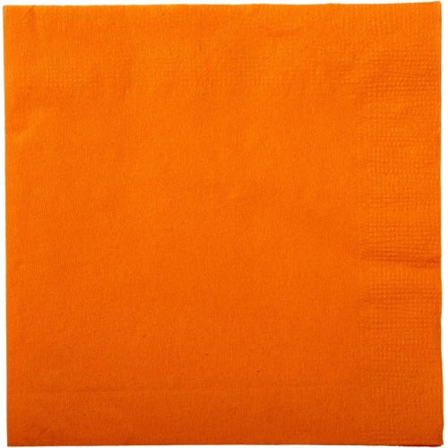  Royal Orange Beverage Napkins, Case of 1,000