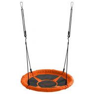 Royal Swingan 37.5 Super Fun Nest Swing with Adjustable Ropes Solid Fabric Seat Design, Orange