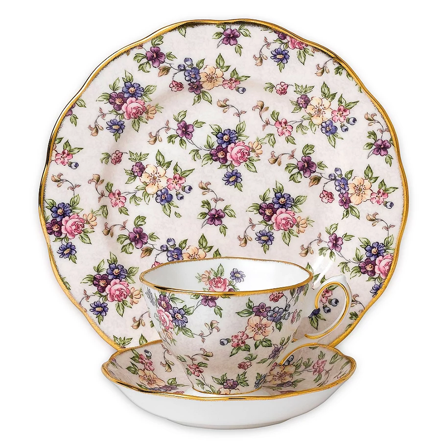 Royal Albert 100 Years 1940 English Chintz 3-Piece Place Setting