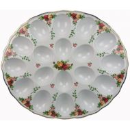 Royal Albert Old Cournty Roses 18-Section Deviled Egg Dish