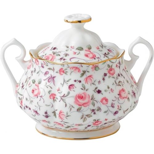  Royal Albert Rose Confetti 3-Piece Set (Teapot, Sugar & Creamer)