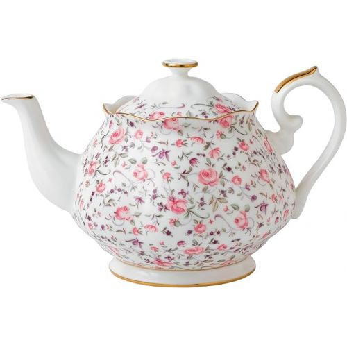  Royal Albert Rose Confetti 3-Piece Set (Teapot, Sugar & Creamer)