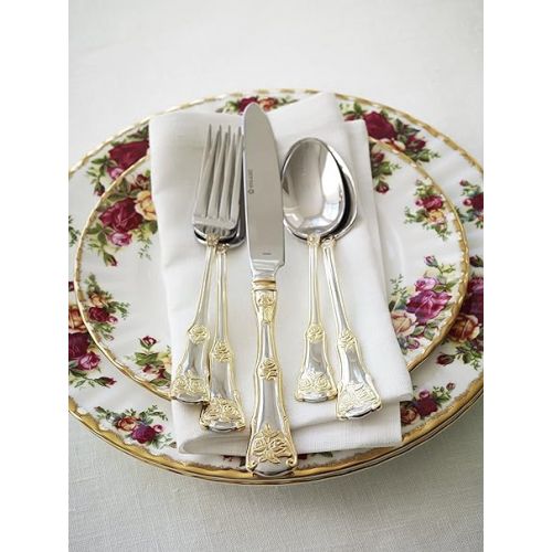  Royal Albert Old Country Roses 20-Piece Flatware Set, Golden