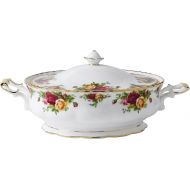 Royal Albert Old Country Roses Covered Vegetable Bowl, 50 oz, Multi