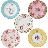 Royal Albert 100 Years 1950-1990 Plate Set, Mixed Patterns, 5-Piece