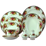 Royal Albert Old Country Roses 24 -Piece Dinnerware Set With Rose Chintz Accent Salad Plates, Service for 4