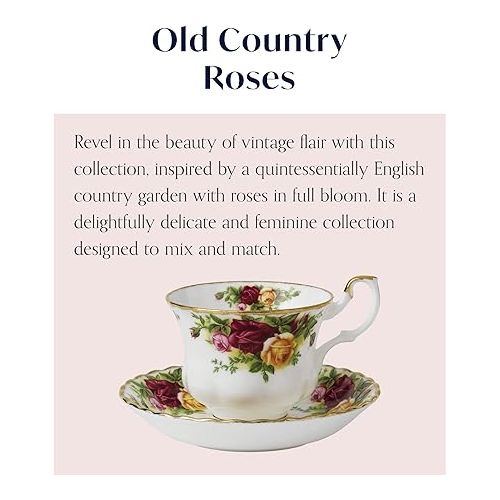  Royal Albert Old Country Roses Teacup & Saucer Set, 6.5 oz, Multi