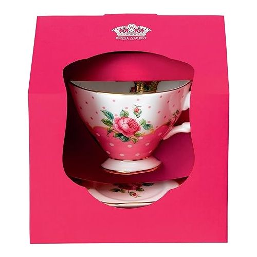  Royal Albert Cheeky Pink Teacup & Saucer Set