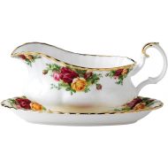 Royal Albert Old Country Roses Gravy Boat With Tray - 2 Pc