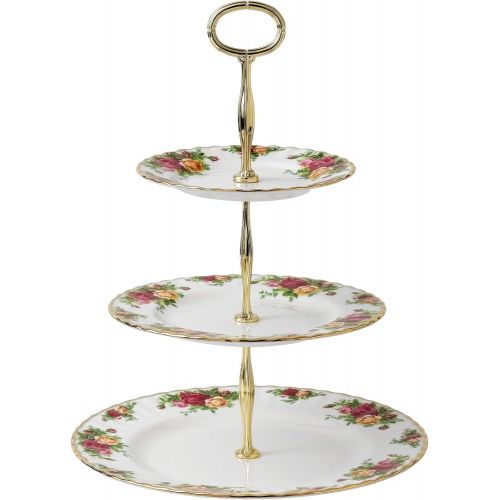  Royal Albert 27400132 Old Country Roses 3-Tier Cake Stand