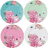 Royal Albert Blessings, Joy, Gratitude and Devotion Tidbit Plates Designed by Miranda Kerr, 3.9-Inch, Set of 4,Multicolored,4.4 x 4.4 x .5