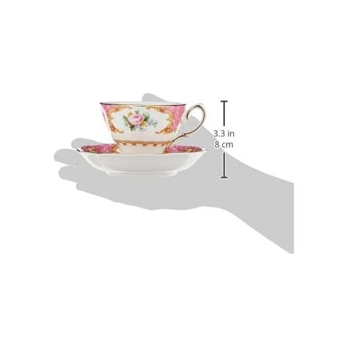  Royal Albert Lady Carlyle Teacup & Saucer Teacup and saucer, 6.85 ounces, Multicolored Floral Print