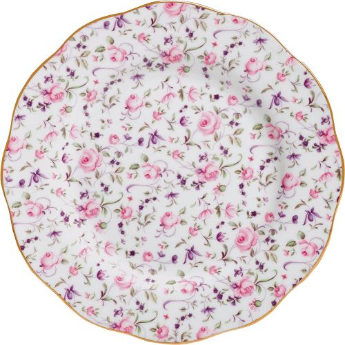  Royal Albert 8704025870 New Country Roses Teacup, Saucer and Plate Set, Rose Confetti ,3-Piece