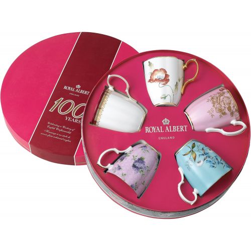  Royal Albert 5 Piece 100 Years 1950-1990 Mug Set, 14.1 oz, Multicolor -