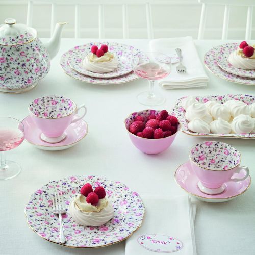  Royal Albert 8704025822 New Country Roses Rose Confetti Vintage Formal Place Setting, 5-Piece