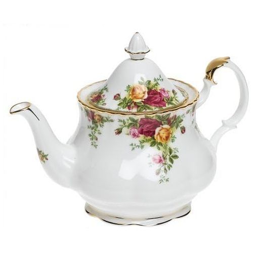  [아마존베스트]Royal Doulton Old Country Roses 3-Piece Tea Set, Mostly White with Multicolored Floral Print