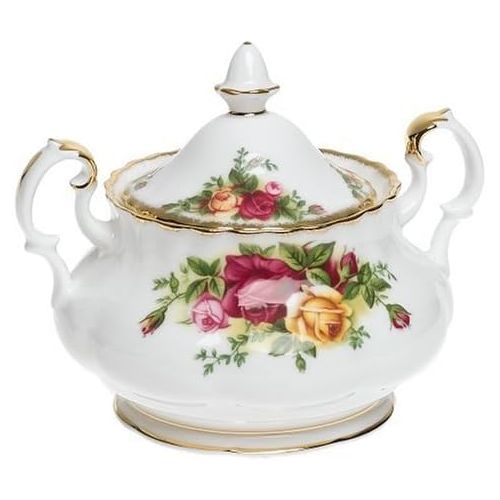  [아마존베스트]Royal Doulton Old Country Roses 3-Piece Tea Set, Mostly White with Multicolored Floral Print