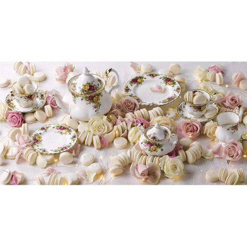  [아마존베스트]Royal Doulton Old Country Roses 3-Piece Tea Set, Mostly White with Multicolored Floral Print