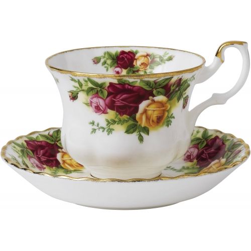  [아마존베스트]Royal Albert Old Country Roses Collection Teacup Saucer, 5.5, Multicolor with a Floral Print