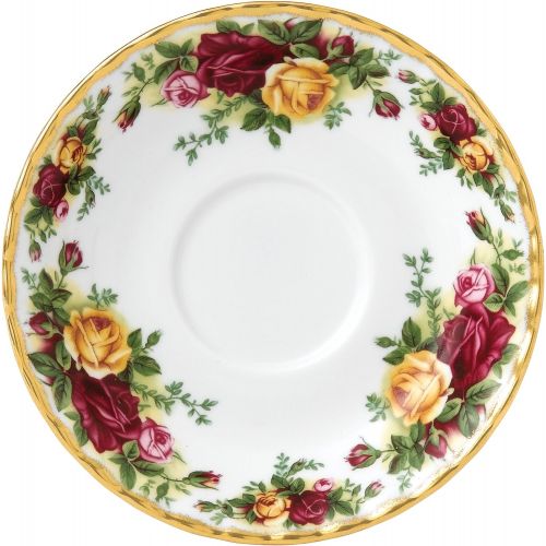  [아마존베스트]Royal Albert Old Country Roses Collection Teacup Saucer, 5.5, Multicolor with a Floral Print