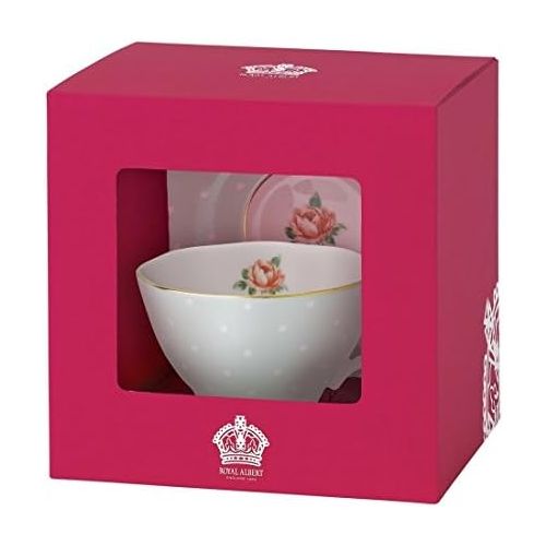  Royal Albert New Country Roses Polka Rose Tea Set, 3-Piece