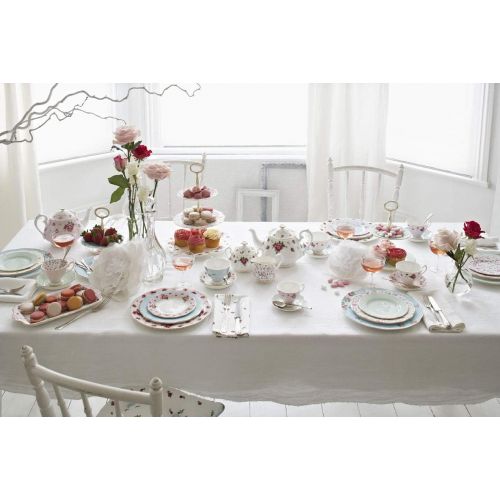  Royal Albert New Country Roses Polka Rose Tea Set, 3-Piece