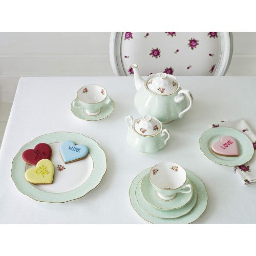  Royal Albert New Country Roses Polka Rose Tea Set, 3-Piece