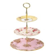 Royal Albert 100 Years 3 Tier Cake Stand - Bouquet, Rose Blush & Golden Rose