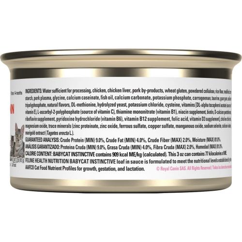  Royal Canin Feline Health Nutrition Babycat Instinctive Loaf In Sauce Canned Cat Food (Pack of 24)