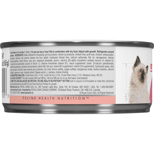  Royal Canin Feline Health Nutrition Kitten Instinctive Loaf in Sauce Canned Cat Food