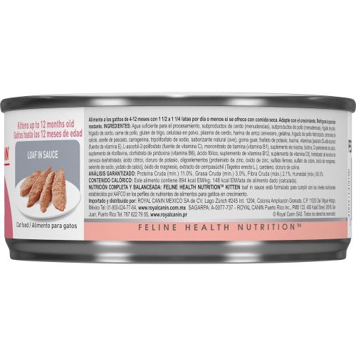  Royal Canin Feline Health Nutrition Kitten Instinctive Loaf in Sauce Canned Cat Food