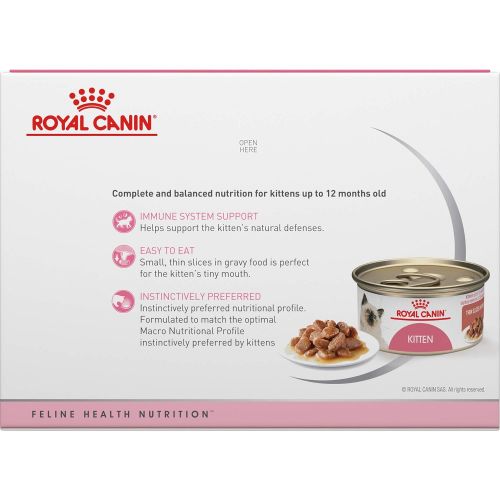  Royal Canin Feline Health Nutrition Kitten Thin Slice In Gravy Canned Cat Food
