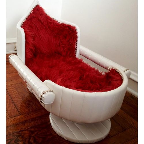  Royal Cat Boutique Red Velvet Davenport Pet Bed, Medium