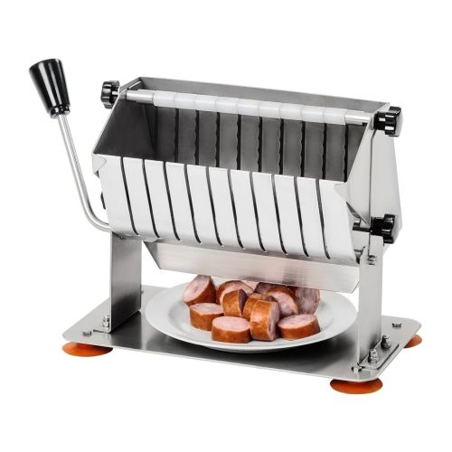  Royal Catering - RCSC-18 - Sausage Cutter - with 10 knives - cut width of the sausage slices: 18 mm - maximum sausage length: 21cm