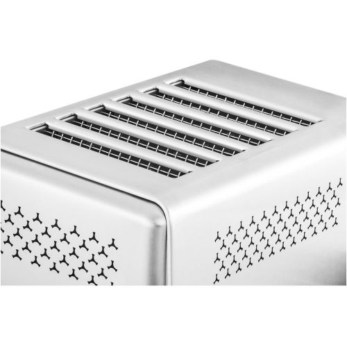  Royal Catering - Gastro Toaster Roester (6 Schlitze, 2.500 W, getrennte Schachtheizung, Kruemelschublade, Edelstahl) Silber