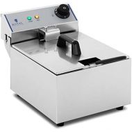 Royal Catering RCEF-10EY-ECO - Fritteuse 3200 W 10 L Max. Fuellmenge Edelstahl mit Korb ECO-Modell