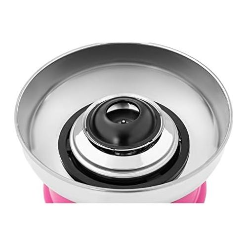  Royal Catering-RCZK - Mini-Zuckerwattemaschine Zuckerwattegerat - 420 W - 28,5 cm breit - Pink + Gratis Portionierloeffel