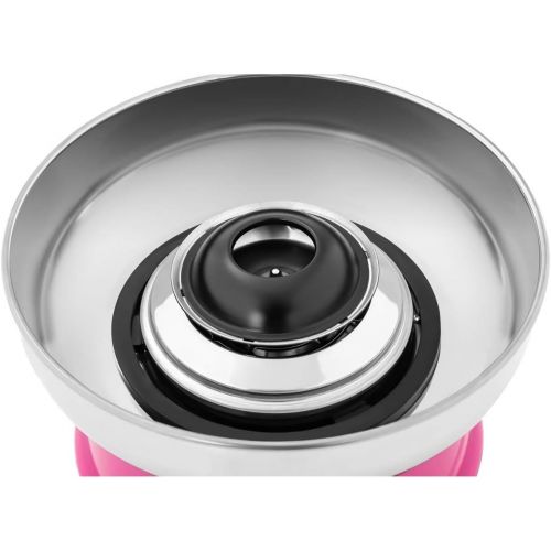  Royal Catering-RCZK - Mini-Zuckerwattemaschine Zuckerwattegerat - 420 W - 28,5 cm breit - Pink + Gratis Portionierloeffel